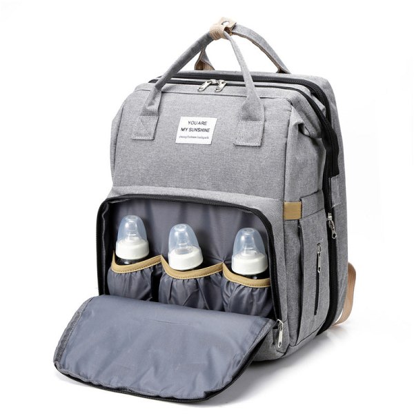 Ryggsekk Sammenleggbar Mummy Bag Multi-Purpose Pakke Tammeflaske bleie Sky Blue