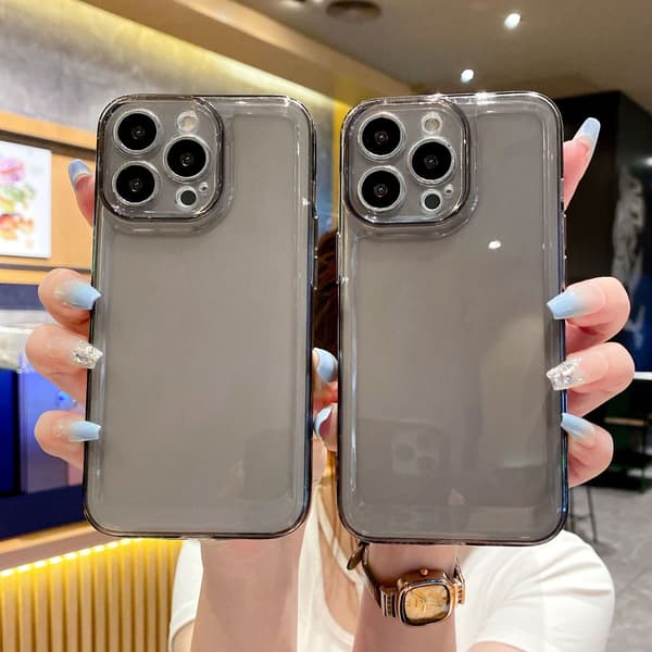 Etui til iPhone 17PRO Grå Space Transparent Space Grå Full Myk Fallbestandig