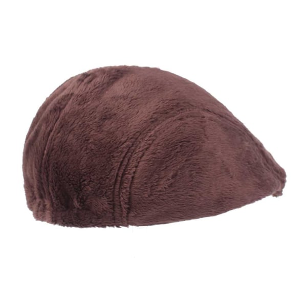 Barettihattu cap miesten ja naisten fleecevuorattu baretti syystalvihattu Hattu Flanellibaretti Black Adjustable