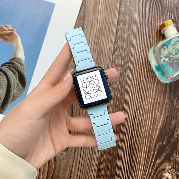 Klockarmband för Apple Watch iWatch 38/40/41/42 S10 Ljusblå