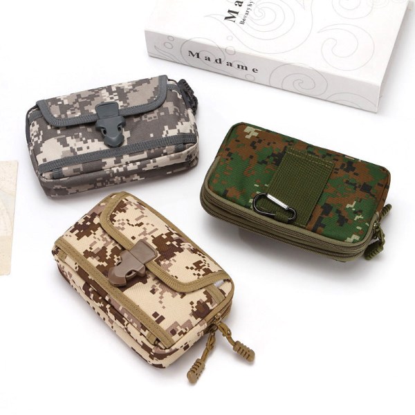 Miehet naiset Fanny Pack -vyölaukku vapaa-ajan vyö Keski-ikäisille ja vanhuksille vyö Rakennustyömaalla vyö phone case Camouflage 1