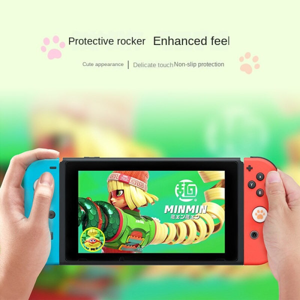 For Nintendo Switch Cat's Paw Rocker Sleeve JoyCon Button Protective Cap NS Accessories Dynamic Forest Green