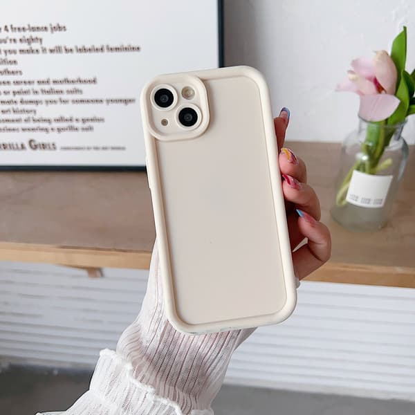 2 stk. deksel til iPhone 17 PRO Antikk Hvit Diamant Ensfarget