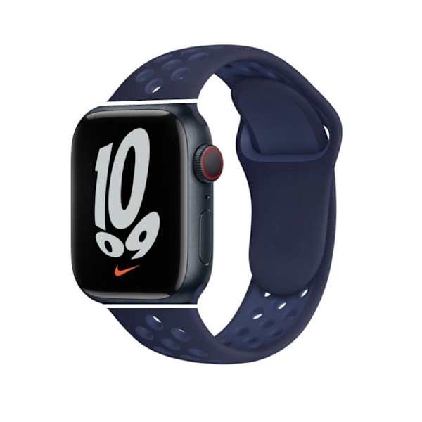 Klockarmband för Apple Watch iWatch 38/40/41mm utökad djuphavsblå + ljus havsblå