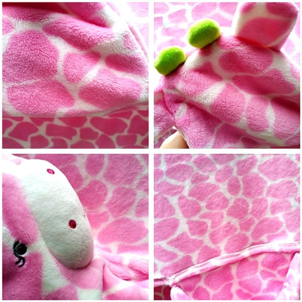 Flanell badehåndkle for barn Badekåpe Cartoon Cape Cloak Babys Teppe Klem Teppe Flower pink rabbit 100X70cm
