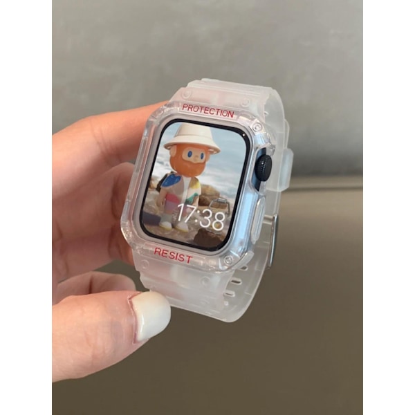 Kellon ranneke Apple Watch iWatch 38mm/40mm/41mm t himmeä läpinäkyvä