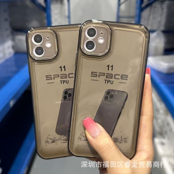 2 stk. Etui til iPhone 17 Air Space Blød Transparent Sort