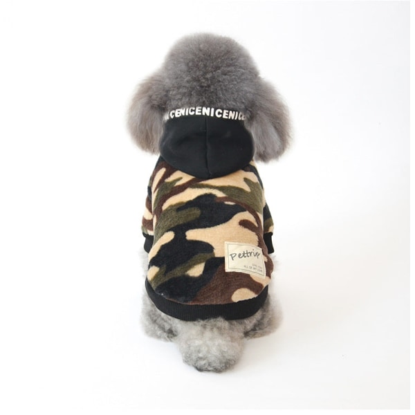 Kjæledyrsklær Hundebaseballuniform transformasjonsdrakt Camouflage S