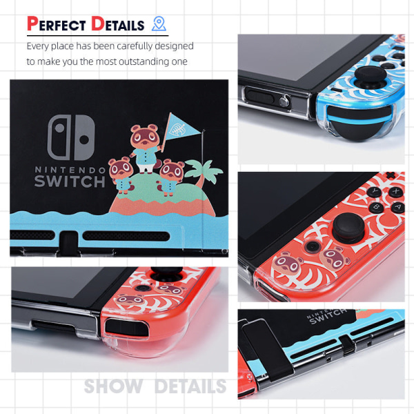 Til Switch Crystal Case NS Host Personalized Protective Shell Animal Crossing Crystal Bear Shell