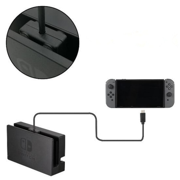 For Nintendo Switch Forlengelseskabel TV Base Dock Video Dataoverføring NS Ladekabel