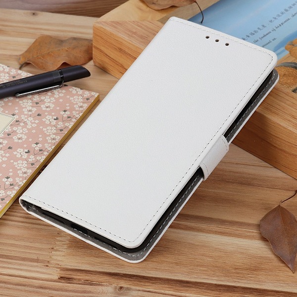 Fodral för iPhone 14pro vit kassett plånbok stativ läder
