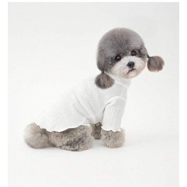 Kæledyrstøj Forår Sommer Hundebasetøj Solbeskyttelsestøj Two Feet Apparel Teddy White M