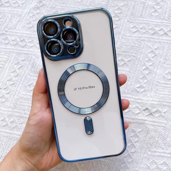 Etui til iPhone 17 Pro Max lyseblå magnetisk lukking