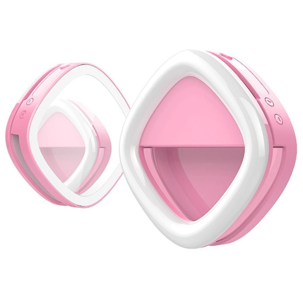 Pink Selfie Light Mobiltelefon Led Ring Light 3 Lysstyrkeniveau