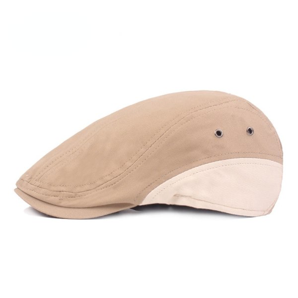 Barettihattu Retro baretti miesten ja naisten huipullinen cap Taiteellinen nuorisohattu Advance-hatut Miesten puuvillahattu Beige Adjustable