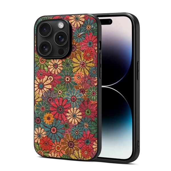 Etui til iPhone 13 Pro Max vår/grønt skinn anti-fall bakside