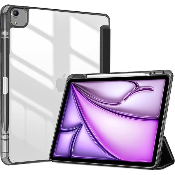 Stilfuldt etui til iPad Pro 12.9 Sort Tri fold Stand Strap
