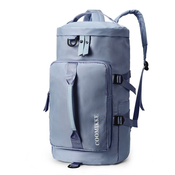 Multifunktionel håndbærende rygsæk rund Barrel Single-Soulder Bag Træningssportstaske Blue