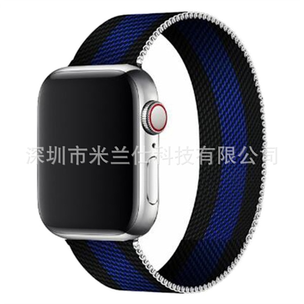 Urrem til Apple Watch iWatch 42/44/45/46/49mm 2 sort og blå