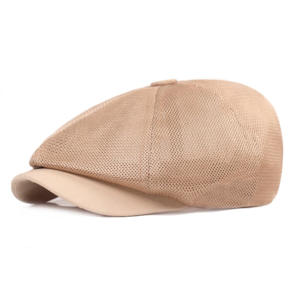 Barettihattu 2022 Kevät Kesä Mesh Sun-Proof Hengittävä muodikas Sun-Proof cap Khaki M（56-58cm）