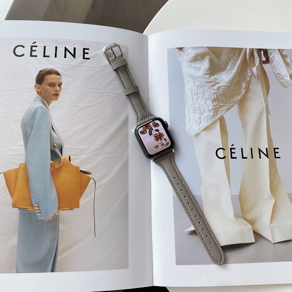 Kellon ranneke Apple Watch iWatch 42mm /2/3 sukupolvelle, Elefantinharmaa