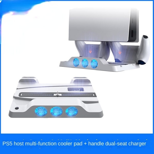 Til Ps5 Game Host LED-lys Fan Base Ps5 Host Kølesæde Ps5 Dual Handle Opladning