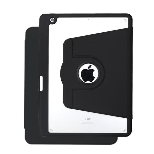 Etui til iPad 2019 7 10.2\" Bogstil Roterende Premium Sort Hård
