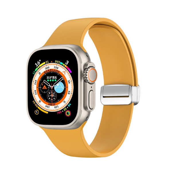 Klockarmband för Apple Watch iWatch Smooth 38/40/41mm Guldsilverspänne