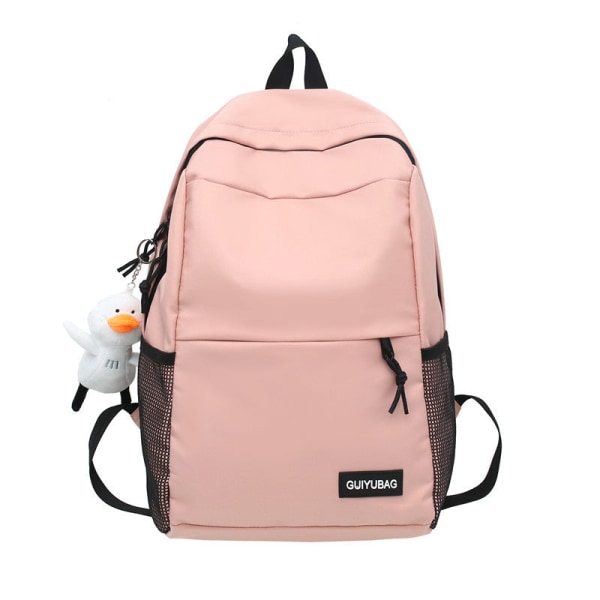 School Student Backpack College Bookbag Travel Bag Large Capacity Couple Fresh Air Pink Duck