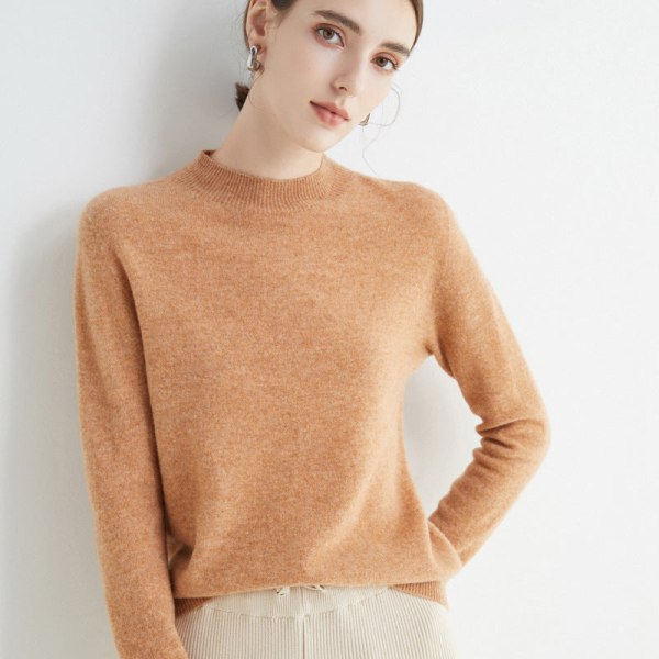 Kvinder Strik Efterår Vinter Sweater Front Line Færdiglavet Beklædningsgenstand Halvkrave Uld Sweater Kvinde Purple 106*61*60cm