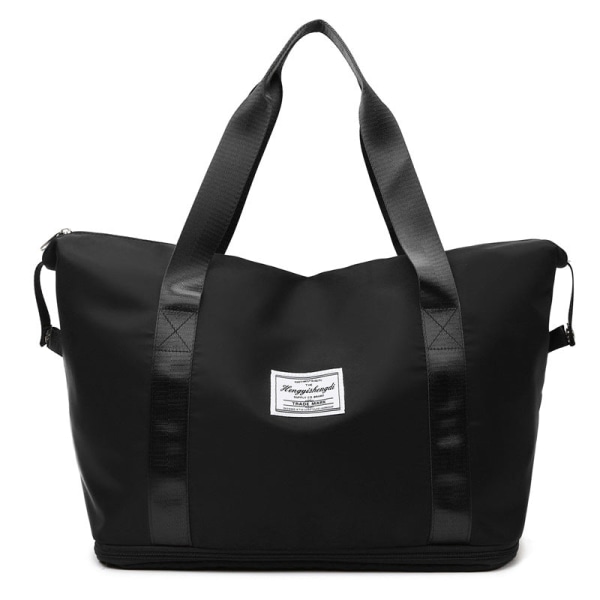 Rygsæk Yoga Sport Dry Wet Separation Gym Bag Oxford Cloth Hospital Taske med stor kapacitet Black