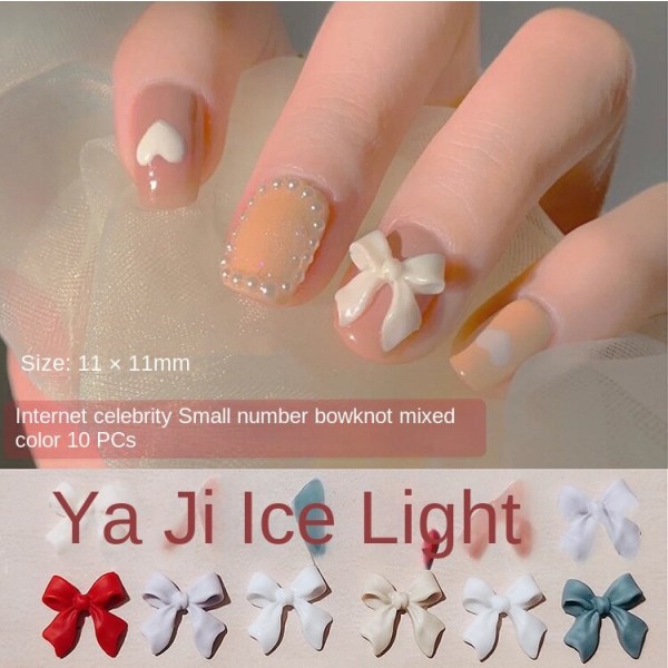 Kynsikoristeet Nail Art Rusettikoruihin 100 kolmiulotteinen yksinkertainen himmeä tytön sydän [50 pieces mixed]]