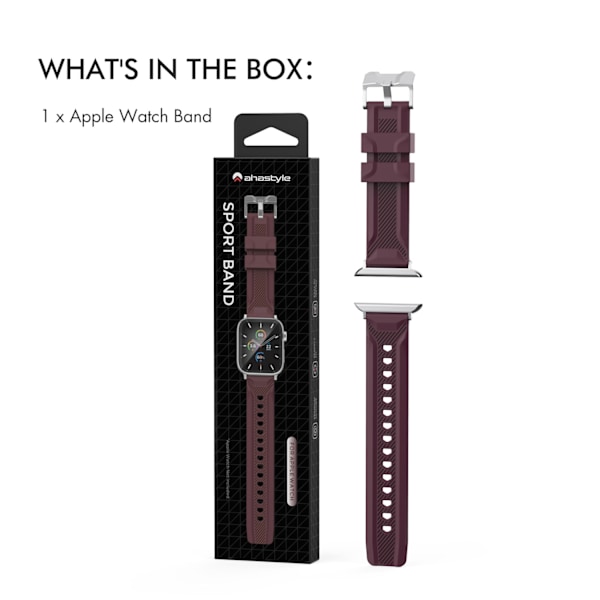 Klockarmband för Apple Watch iWatch 38/40MM/41MM vinröd