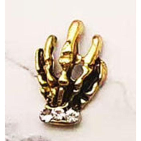 Kynsikoristeet nail art varten Halloween Metal Ornament Skull Spider -sarja Ancient & gold hands