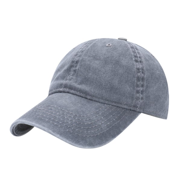 Baseball Cap Outdoor Denim Sunshade peaked cap retro solhatt myk topp Dark gray Adjustable