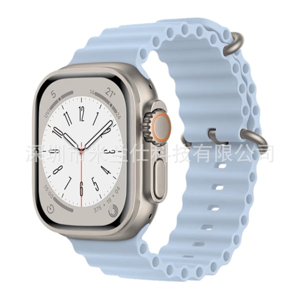 Klockarmband för Apple Watch iWatch 38/40/41/42mm-S10 fjäderspänne 15 himmelsblå