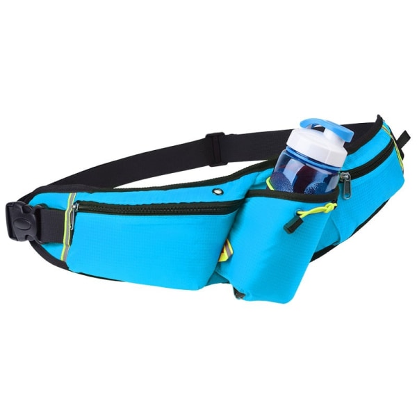 Fanny Pack Juoksuhihna Vyötärölaukku Organizer Vesipullo ulkokäyttöön monitoiminen Sky Blue 6-inch