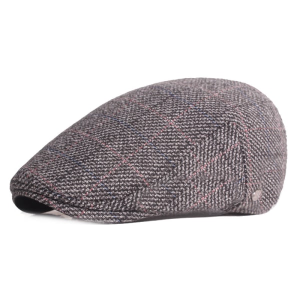 Barettihattu Cap Miehet Baretti Paksutettu hattu Taide Nuorten Advance-hatut Keski-ikäisten ja vanhusten hatut Gray Adjustable