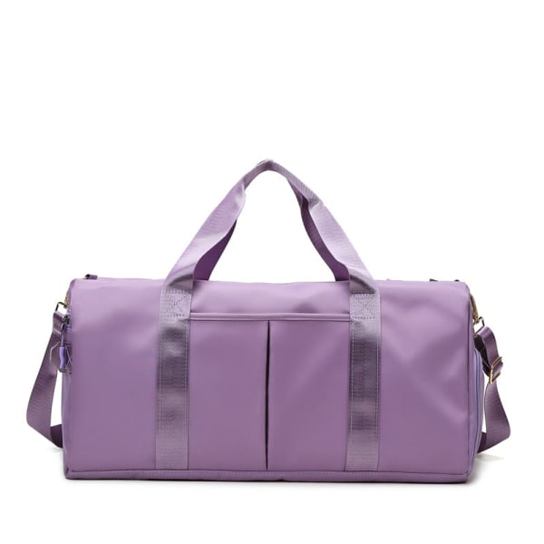 Fashion Casual Short Trip Bag Dry Wet Separation Yoga Handbag Purple Small Size