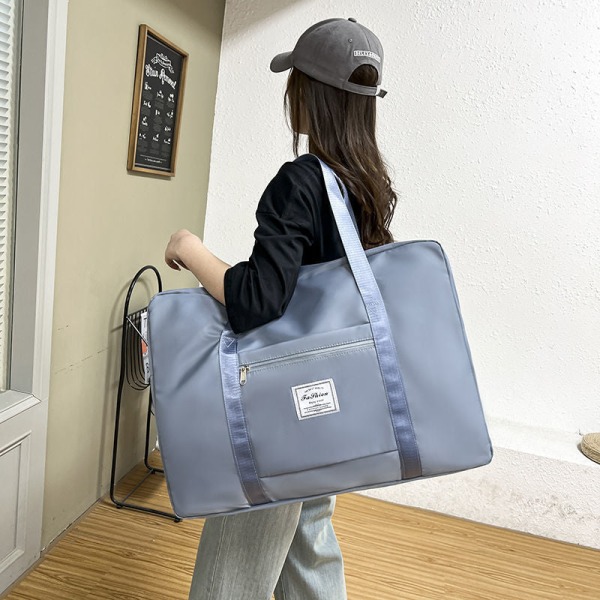 Rygsæk rejsetaske Kvinders håndtaske med stor kapacitet Herre letvægts Student Maternity Package Bag Haze blue Small Size (shopping bag)