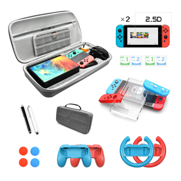 For Switch Storage Bag Eva Game Host Perifer kombinasjonssett Håndtak Grip
