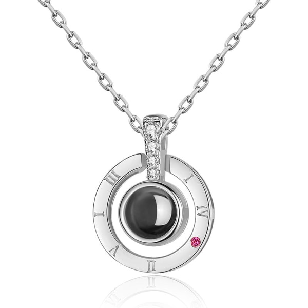 Naisten kaulakoru ketju kaulakoru riipus korut tytöille lahja S925 rakkauden muisto sterlinghopea Necklace-rose-Diamond 925 silver