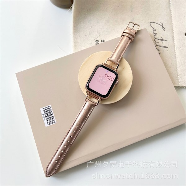 Kellon ranneke Apple Watch iWatch 42mm 10. sukupolvi, ruusukulta