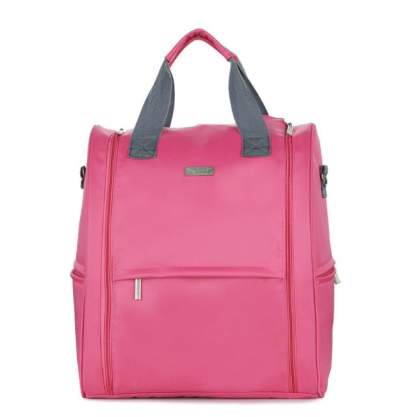 Vaippalaukut Mommy-laukku vedenpitävät nylon olkapäät ja yksi olkapää monitoiminen Crossbody suuri kapasiteetti Pink 31x16x35cm