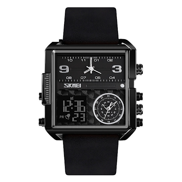 Herrklockor Sport Multi-Function Square Watch Gift Black Belt-small Size C