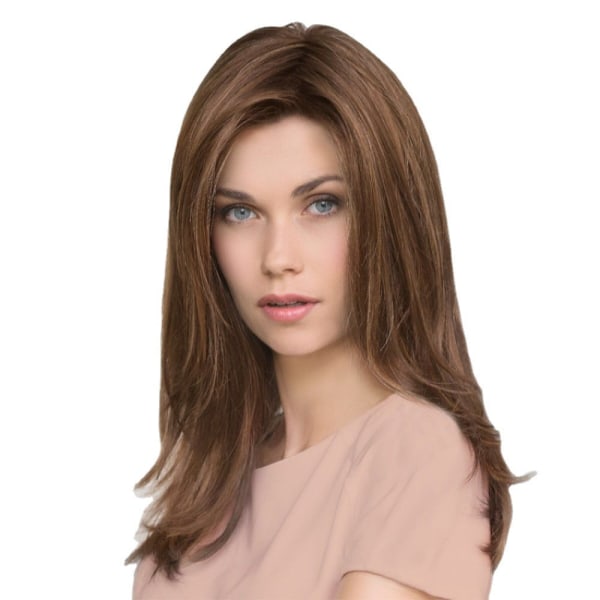 Naisten peruukki, pitkä kihara ruskea gradienttivärinen peruukki