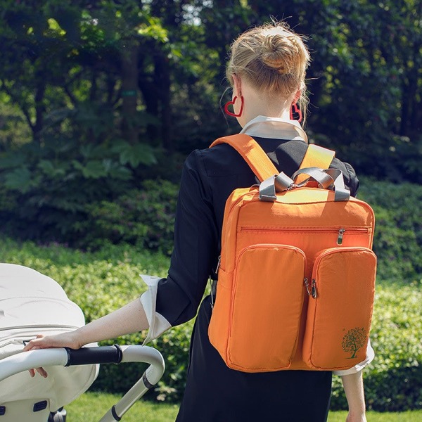 Vaippalaukut Mommy Bag Monitoimireppu Äitiyspaketti Suuren kapasiteetin tarvikkeet Beige