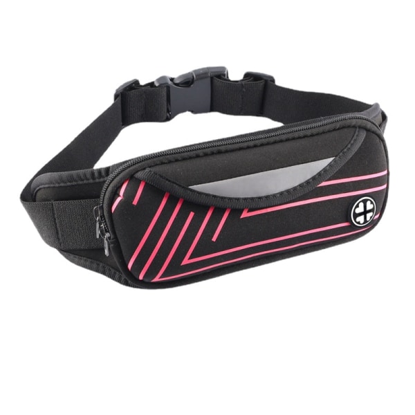 Menn kvinner Fanny Pack midjeveske Vanntett Stor kapasitet Multifunksjonell utendørs løping Sportstelefon Black 6-inch