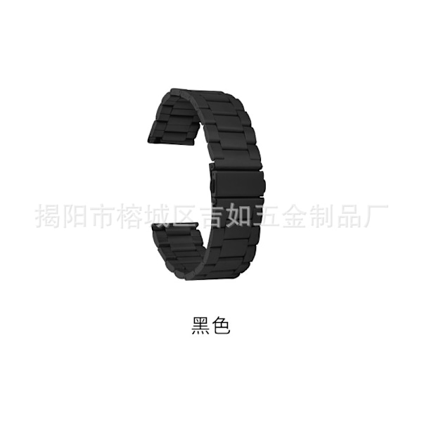 Kellon ranneke Apple Watch iWatch 22 leveys 38/40/41 kolme helmeä mustalla