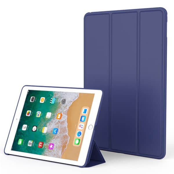 Etui til mørkeblå tri fold blød sleep silikone læder iPad 10.2\"/10.5\" 7/8/9
